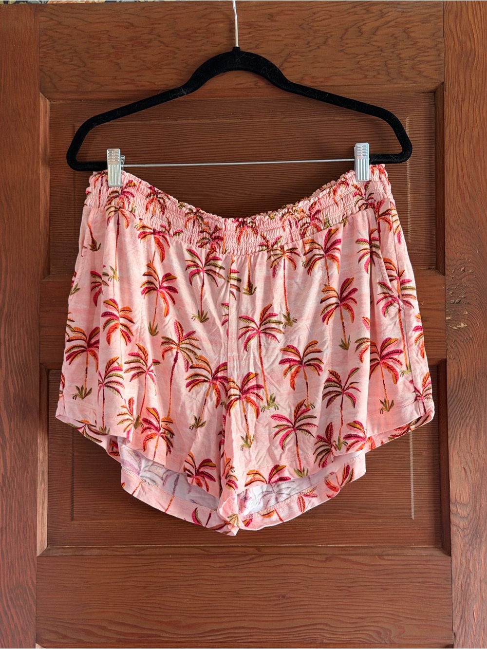 Soma Cool Nights Pink Palm-Print Sleep Shorts Size XL